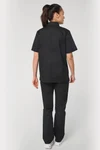Umweltfreundliche Unisex-Kochjacke mit kurzen Ärmeln