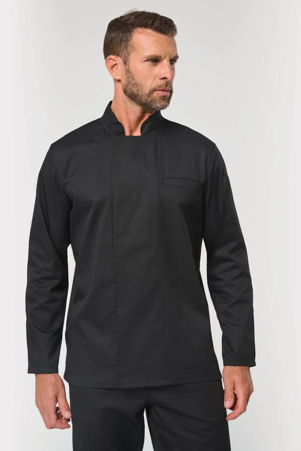 Umweltfreundliche Unisex-Kochjacke mit langen Ärmeln