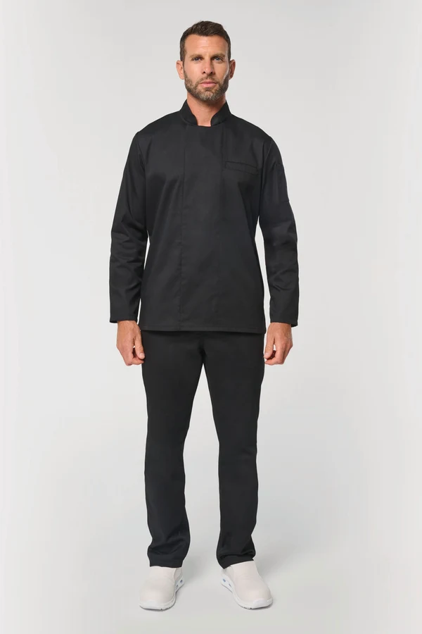 Umweltfreundliche Unisex-Kochjacke mit langen Ärmeln