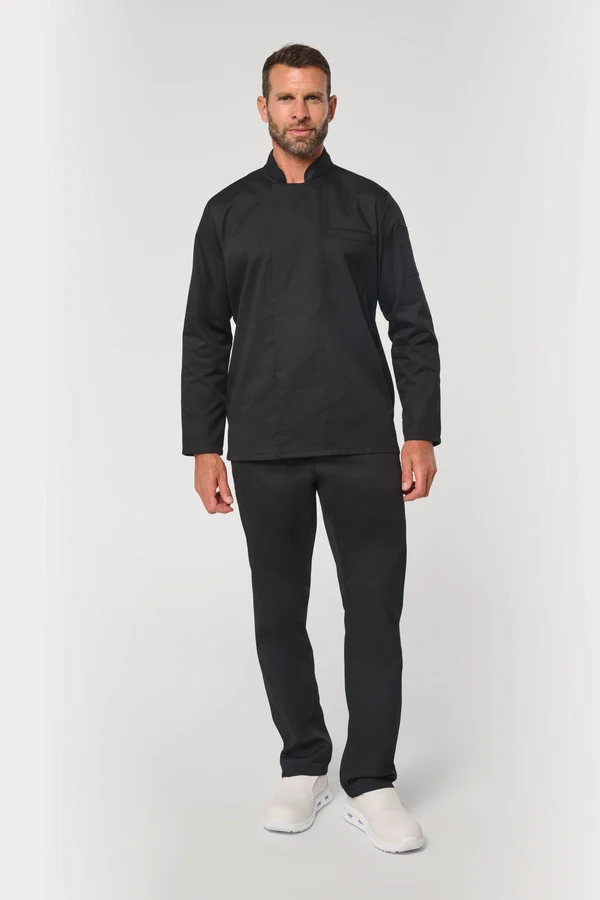 Umweltfreundliche Unisex-Kochjacke mit langen Ärmeln