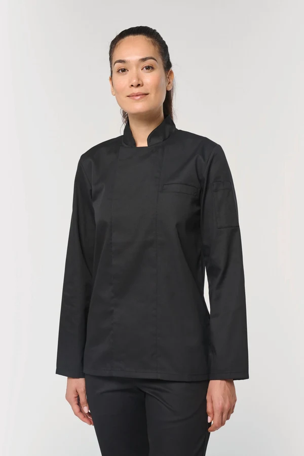 Umweltfreundliche Unisex-Kochjacke mit langen Ärmeln