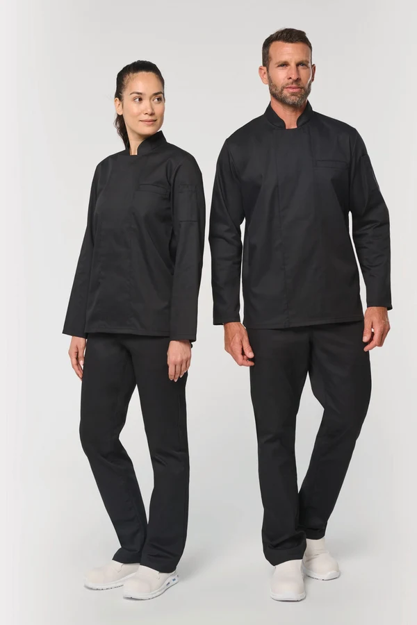 Umweltfreundliche Unisex-Kochjacke mit langen Ärmeln