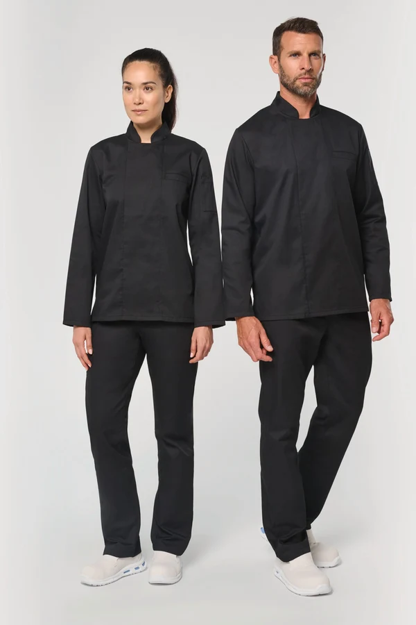 Umweltfreundliche Unisex-Kochjacke mit langen Ärmeln