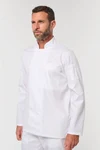 Umweltfreundliche, atmungsaktive Unisex-Kochjacke mit langen Ärmeln