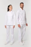 Umweltfreundliche, atmungsaktive Unisex-Kochjacke mit langen Ärmeln