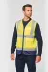 Recycelte HI-VIS SICHERHEITSWESTE mit Reißverschluss