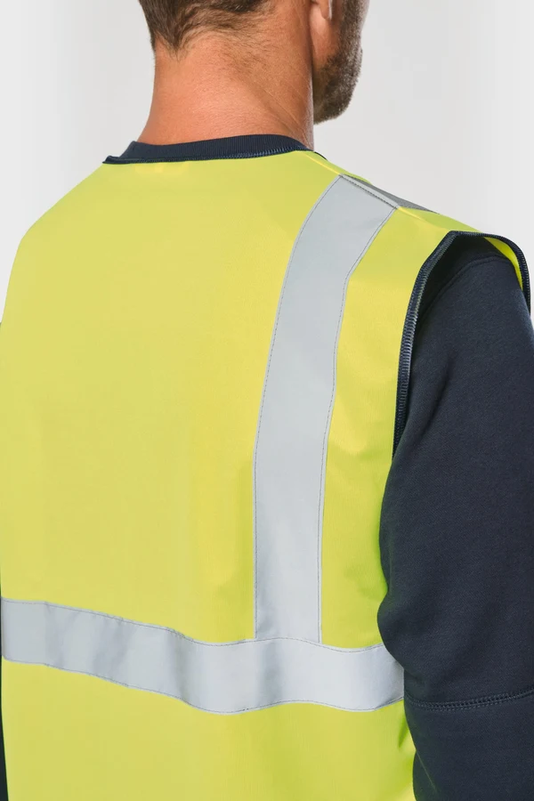 Recycelte HI-VIS SICHERHEITSWESTE mit Reißverschluss