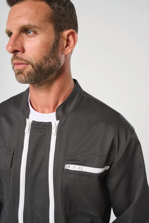 Unisex-Overall mit doppeltem Reißverschluss
