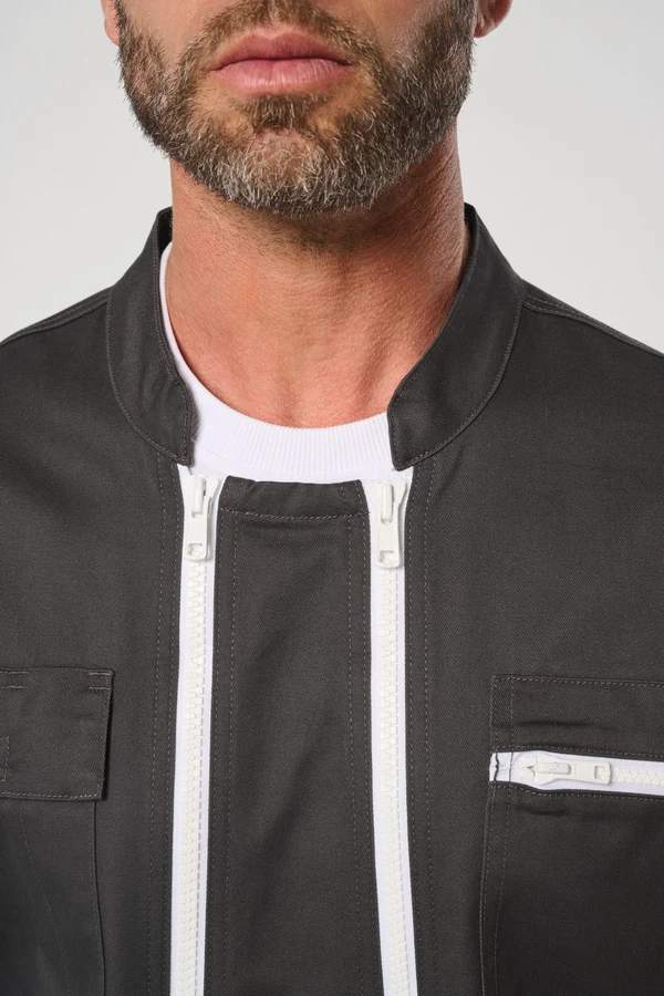 Unisex-Overall mit doppeltem Reißverschluss
