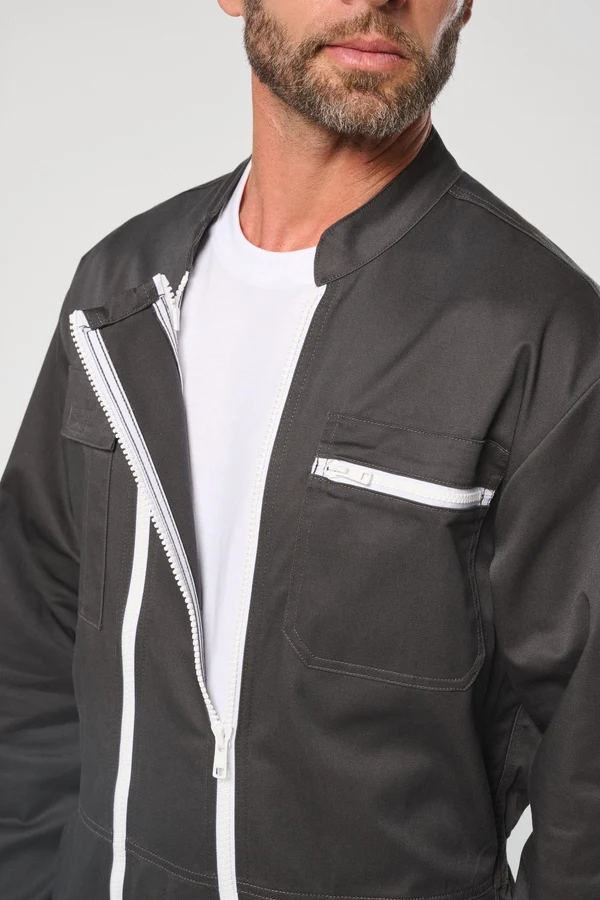 Unisex-Overall mit doppeltem Reißverschluss