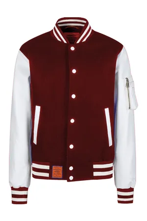 Letterman Jacke Burgundy / Crème