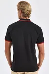Men´s Classic Fit Tipped Polo Black / Red