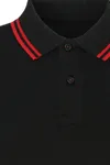 Men´s Classic Fit Tipped Polo Black / Red
