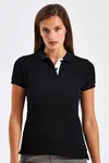 Women´s Classic Fit Contrast Polo Black / White