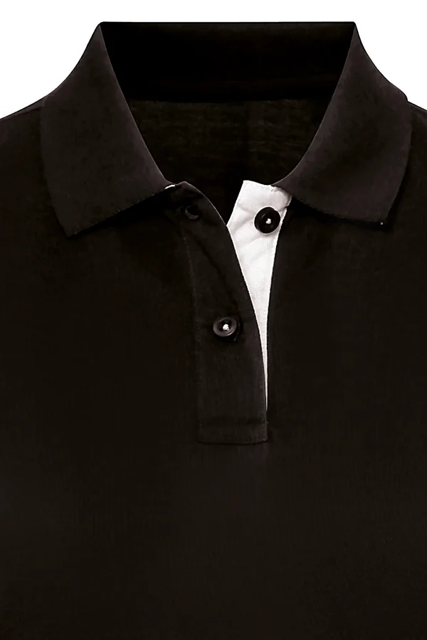 Women´s Classic Fit Contrast Polo Black / White