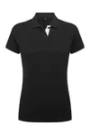 Women´s Classic Fit Contrast Polo Black / White