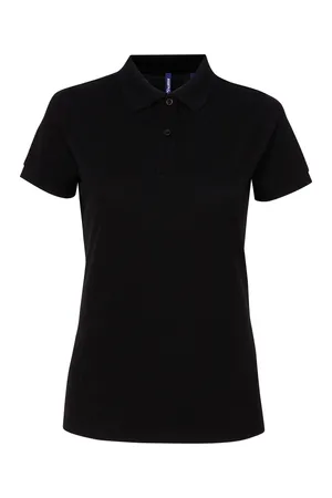 Women´s Polycotton Blend Polo Black