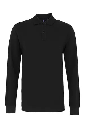 Men´s Classic Fit Long Sleeved Polo Black