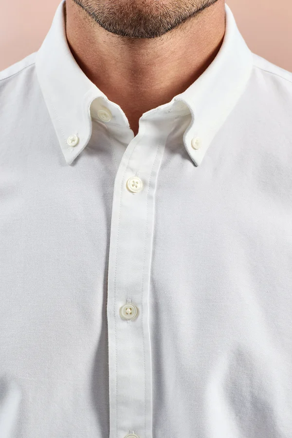 Men´s Cotton Long Sleeve Oxford Shirt White