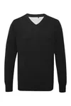 Men´s Cotton Blend V Neck Sweater Black
