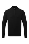 Men´s Cotton Blend 1/4 Zip Sweater Black