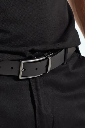 Men´s Two-Way Leather Belt black/brown