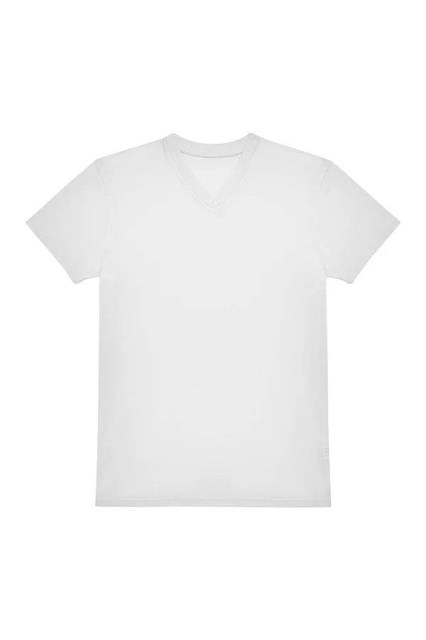 #E150 V T-Shirt White