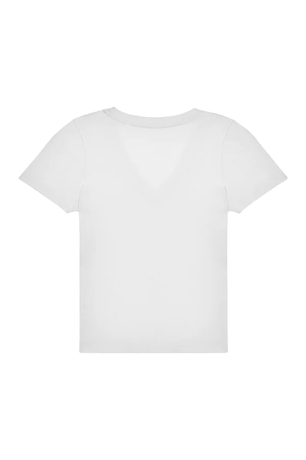 Women´s #E150 V T-Shirt White
