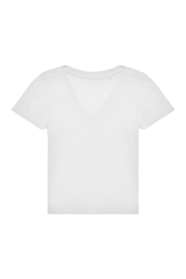 Women´s #E150 V T-Shirt White