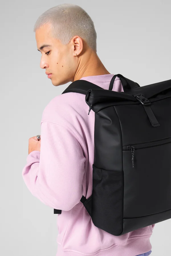 Athlux Roll-Top Backpack Black