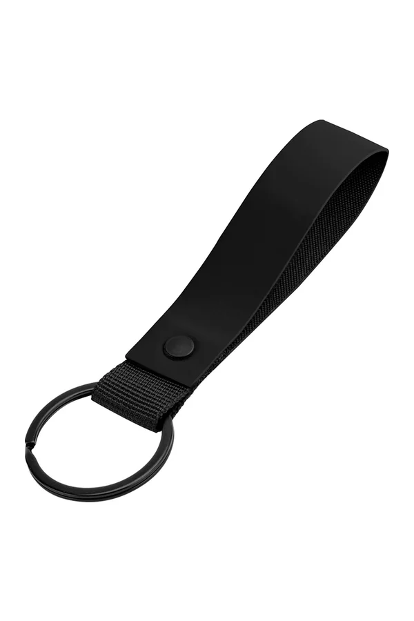 Matte PU Keyring Black