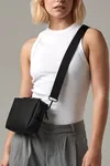 Matte PU Cross Body Bag Black