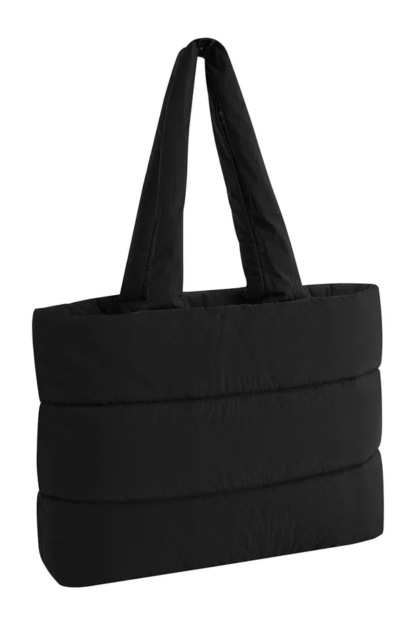Quilted tote Bag Black