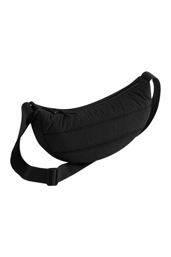 Quilted Cross Body Bag Black