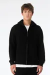 Unisex Heavy Full Zip Hoodie Black