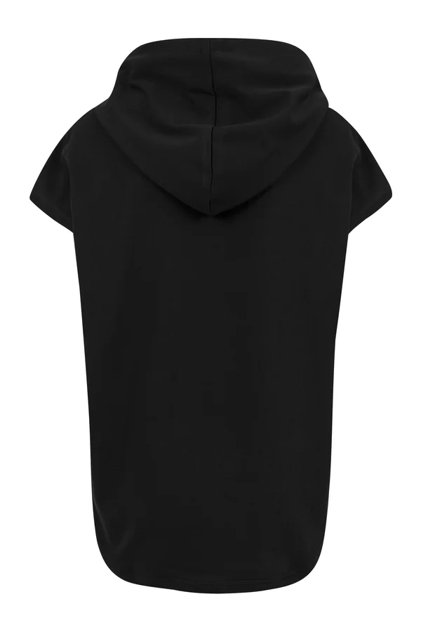 Ladies` Sleeveless Hoody Black