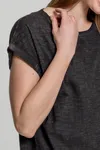 Ladies` Spray Dye Extended Shoulder Tee Darkgrey (Spray Dye)
