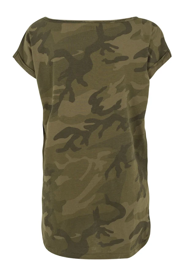 Ladies Camo Tee Olive Camo