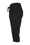 Ladies` Terry 3/4 Jogging Pants Black