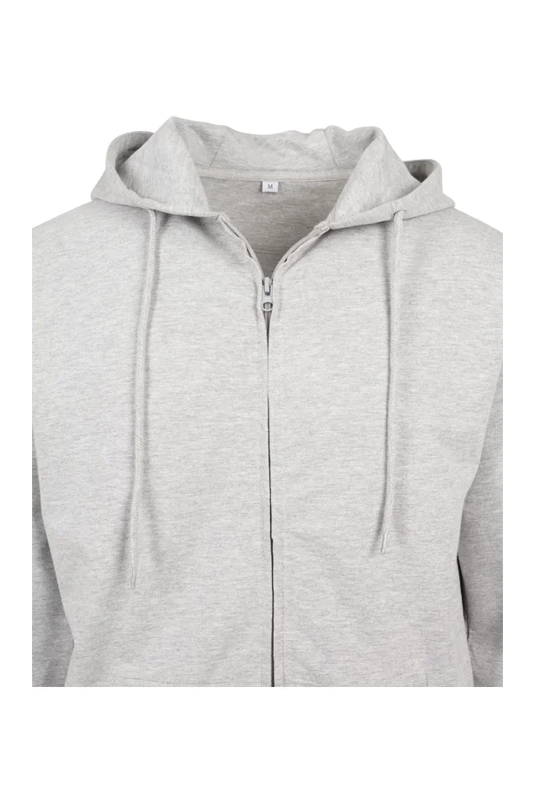 Terry Zip Hoody Heather Grey
