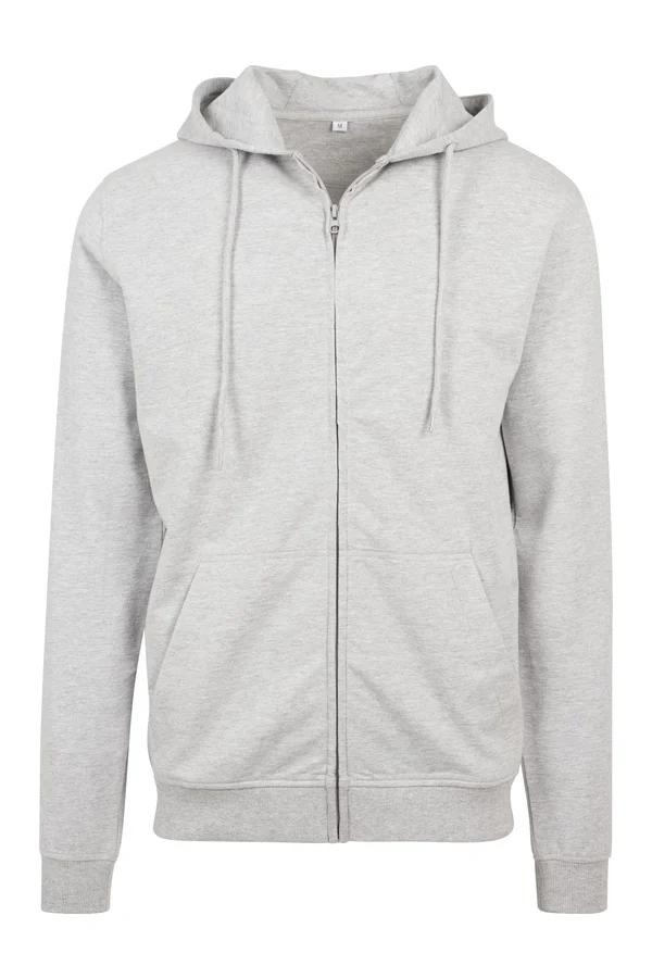 Terry Zip Hoody Heather Grey