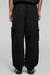 90's Cargo Sweatpants Black