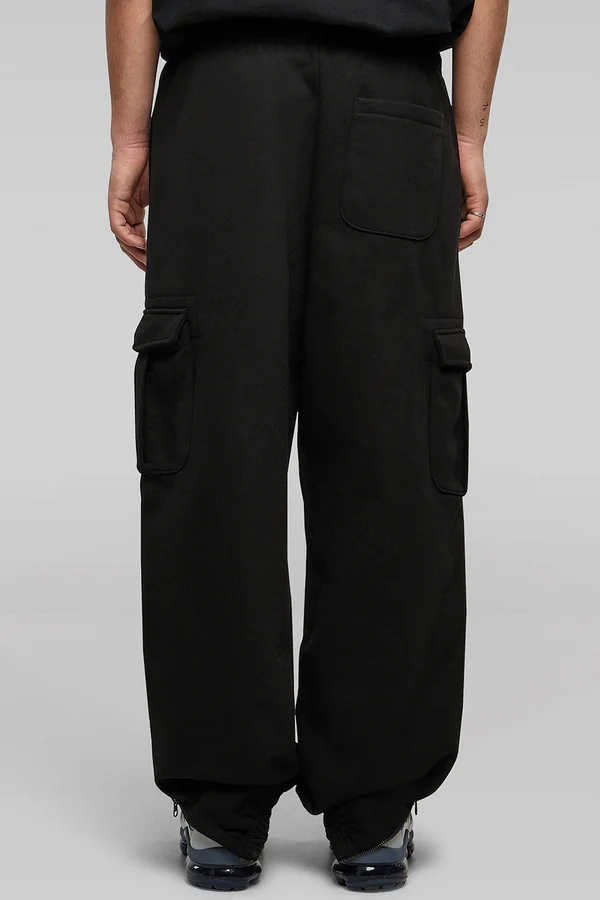 90's Cargo Sweatpants Black