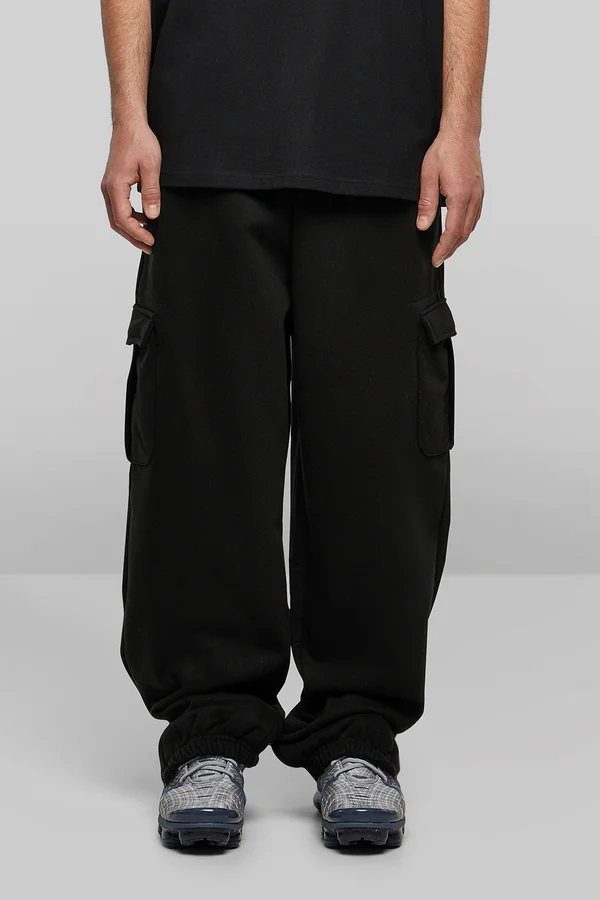 90's Cargo Sweatpants Black