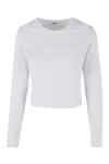 Ladies Short Longsleeve Tee White