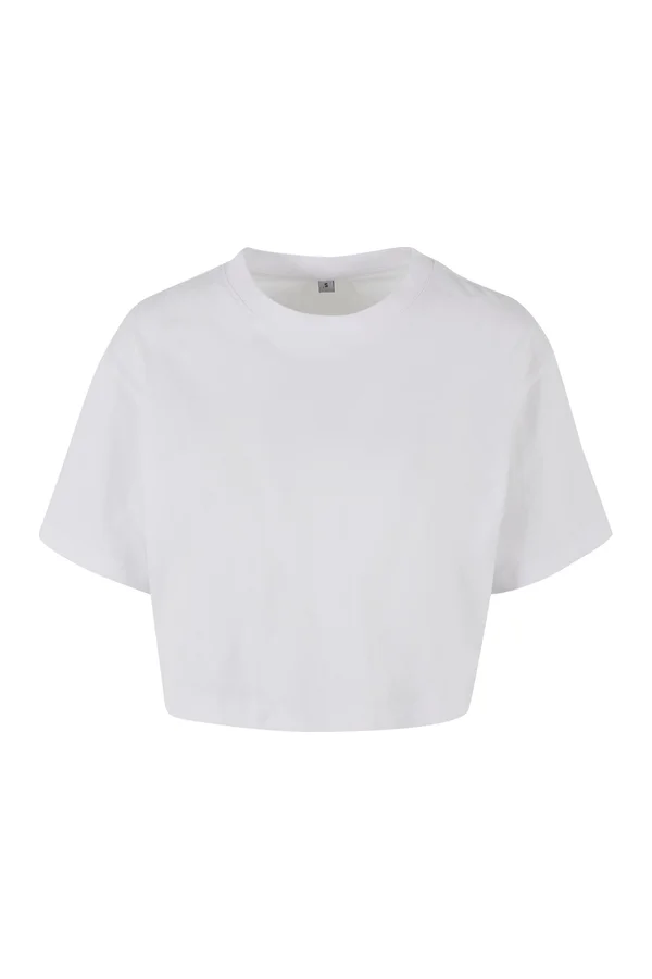 Ladies Short Oversized Tee White