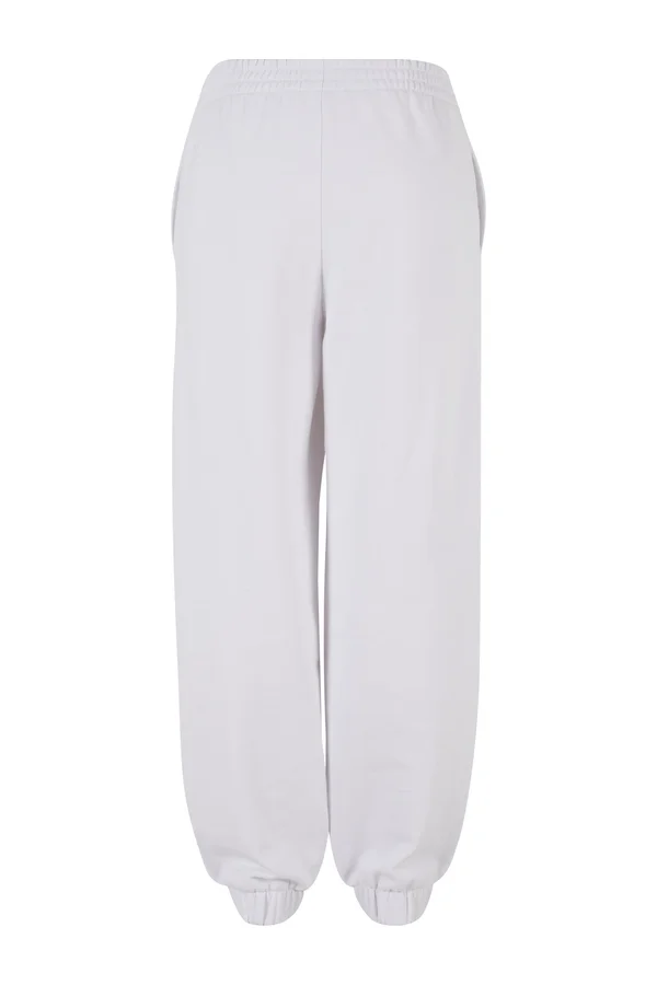 Ladies High Waist Ballon Sweat Pants White