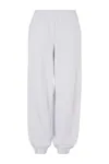 Ladies High Waist Ballon Sweat Pants White