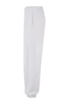 Ladies High Waist Ballon Sweat Pants White