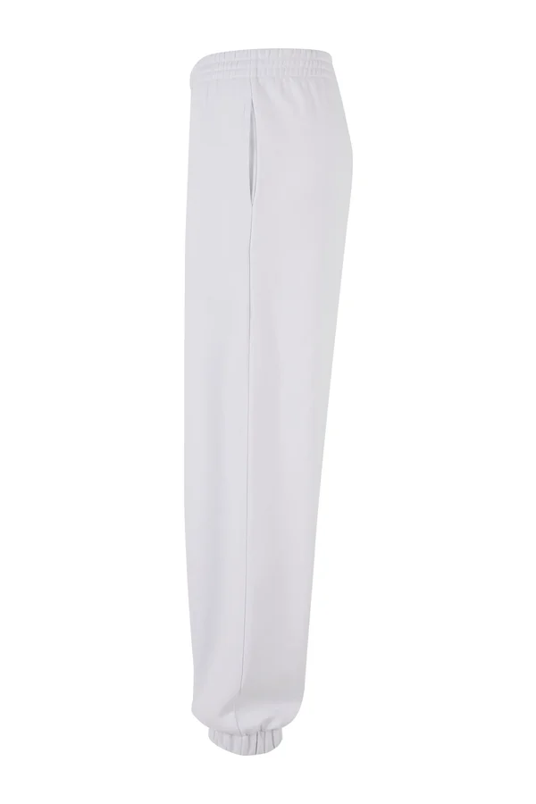 Ladies High Waist Ballon Sweat Pants White